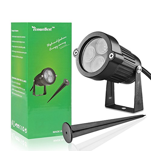 LemonBest® 6W LED Rasen Licht LED Lampe LED Scheinwerfer IP65 Wasserdichten Outdoor Garten Teich Park Landschaft Kaltes Weiß 85-265V, Packung mit 4 - 7