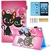 Produktbild Neue Amazon Fire HD 8 (7./6./5. Generation, 2017/2016/2015 Release) Fall, coopts Superslim Faltbar Ständer Schutzhülle mit Auto Wake Sleep für Kindle Fire 20,3 cm Tablet 01 Two Cats
