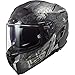 Produktbild LS2 FF327 Challenger Fiberglas Fullface Helm Motorrad Helm mit Doppelvisier Roller Motorradhelm Damen und Herren Integralhelm Mattschwarz L (59-60cm)