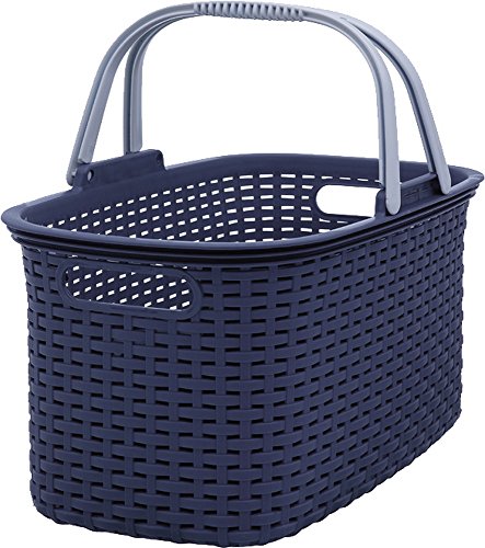 Preisvergleich Produktbild Einkaufskorb Rattan , 18 l - Farbe: Anthrazit