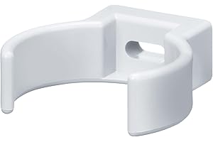 INEFA Abrazadera de tubo, PVC-U 50mm, Abrazadera de bajante blanca, accesorios para canalones, fácil instalación,made in Germany