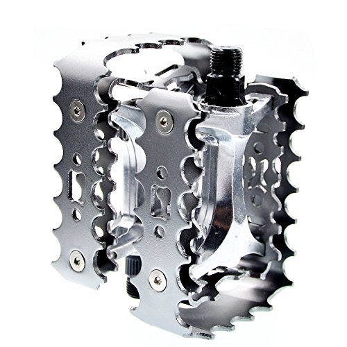 iParaAiluRy MTB pedale – Aluminiumlegierung Plattform Fahrrad Pedal mtb pedale CNC Stahlachse 9/16 „ - 2
