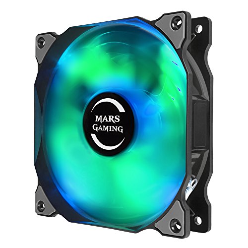 Mars Gaming MFRGB Kit - Pack 3 Ventiladores con iluminaci  n RGB para Ordenador  13 aspas  iluminaci  n LED 4 Efectos  Mando a Distancia  rodamientos hidr  ulicos  60 000 Horas  silenciosos   Negro