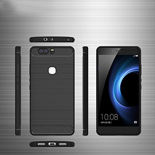 Honor 8 HÃ¼lle, IVSO Ultra Slim Silikon RÃ¼ckseite SchutzhÃ¼lle fÃ¼r Honor 8 Smartphone (13,2 cm (5,2 Zoll) ,Slim Schwarz