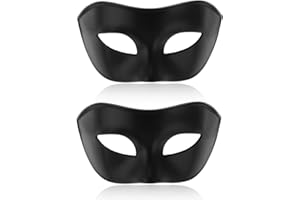 Sibba 2 máscaras venecianas para hombre, máscara veneciana para carnaval, máscara de ojos veneciana, máscaras de Mardi Gras, disfraz de Halloween, máscara de media cara de plástico para baile de