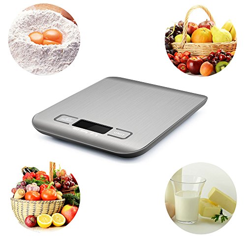 Digitale Küchenwaage Bengoo Electronische Waage Küchenwaage Edelstahl Kaffeewaage mit LCD-Anzeige Hohe Präzision bis zu 1g (5kg Höchstlast) - 7