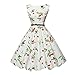 Produktbild TEBAISE Damen 1950er Elegant Vintage Ärmellos Cocktailkleid Rockabilly Retro Schwingen Kleid Faltenrock Petticoat Faltenrock Hochzeit Party-Abendkleider mit Gürtel Karneval