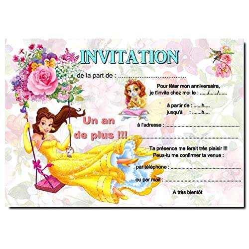 5 Ou 12 Cartes Invitation Anniversaire Princesse Ref 316 Greeting Cards Invitations Home Garden Westernfertility Com