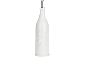 La Porcellana Bianca - Bouteille cylindrique Menage pour Huile, Blanc, 1 Litre