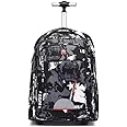 Glodiar Rolling Backpack,Large Rolling Laptop Bag Briefcase Backpacks with Wheels for Women Adults Travel Trolley Office,Waterproof Wheeled Backpack(22inch, Grey)