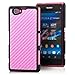 Produktbild Saxonia® Sony Xperia Z1 Compact Hülle Case Schutzhülle Cover Slim Design in Carbon-Optik Pink