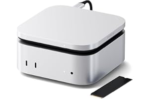 SATECHI USB4 NVMe SSD Custodia per Mac Mini M4, per Thunderbolt 5/4, Fino a 8 TB, Velocità 40Gbps, Sistema di Raffreddamento, per SSD M.2 2280/2260/2242/2230 (Unità Non Inclusa)