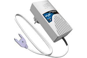 Schabus Wassermelder SHT 240 – Steckbarer 230 V-Wassersensor mit 2,8 m Gabel-Sensorleitung (verlängerbar bis 50 m), akustisch + optisch, 90 dB, Plug-and-Play