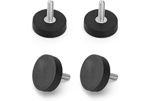 Imanes Neodimio Potentes 22MM, LNSYSNS 4 Goma Imanes Neodimio, Imanes Pequeños Redondos con Rosca Exterior M4, Imanes Permanentes de Tierras Raras