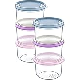6 Adet Renkli Kapaklı Mini Saklama Kabı, 175 ml, Bulaşık Makinesinde Yıkanabilir
