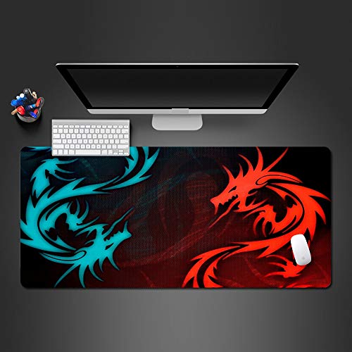 Preisvergleich Produktbild Mauspad Blau Und Drachen Mauspad Gummisperre Gamer Computer Tastatur Mauspad Pc Gaming Mauspad An Gamer