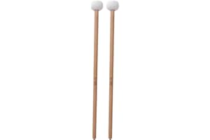 Jacksing Drum Mallets Sticks 2Pet Mallet Percussion Drum Mallet Hammer fieltro blanco Timpani - Accesorios para instrumentos musicales