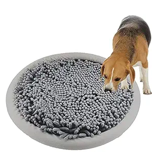 EXZ Dog Snuffle Mat for Feeding, Hunting, Foraging, Dogs Nosework Training Smell Toys-Treat Interactive Puzzle Dispenser, Slow Feeder Mat & Feed Game- Machine Washable