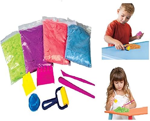 11pcs Magic Motion Sand 500g Play Set Beach Moulds Childrens/Kids Moving Dough