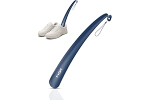 TYGA STORE TYGA Shoe Horn Long Handled 43cm Long Shoe Horn-Plastic Shoehorn for Men, Women with Comfort Grip Long Shoe Horns-Flexible Extra Long Shoe Horn for Elderly