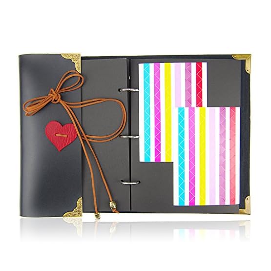 Attiant Álbum de Recortes de Cuero, Álbum de Fotos Antiguo DIY álbum de Scrapbooking de Cuero Álbum de Viajes de niños… - Imagen 3