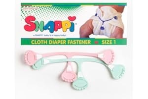 ECLAT SKINCARE Snappi Cloth Diaper Fasteners - Pack of 2 (Mint Green / Pink) by Snappi? (English Manual)