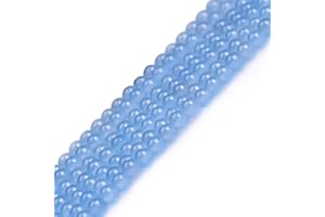 GEM-INSIDE CREATE YOUR OWN FASHION Sweet & Happy Girl's store 4mm Runde Gemstone Blue Jade Perlen Strang 15 Zoll Schmuckherstellung Perlen