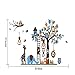 Produktbild Maxs Colorful Wasserdicht Abnehmbare Zoo Tiere und Eulen auf dem Baum Cartoon DIY Wanddekoration Aufkleber