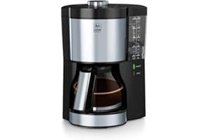 Melitta Look V Perfection 1025-06 Macchina da Caffè Americano a Filtri con Caraffa in Vetro (Nera), Plastica, 1,25L