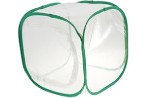ＡＷＨＡＯ Zusammenklappbarer Insekten Schmetterlings Lebensraum Netz Terrarium Zuchtkäfig, Grün + Weiß, 30x30x30cm
