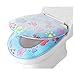 Produktbild RotSale® 1 Set Hellblau Wärmer Plüsch Toilettensitzbezug Waschbar Liebe und Füße WC-Sitz-Pad WC-Sitz und Deckel