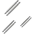 6 x Watch Strap Spring Bars Pins 3 Different Sizes in 1 Pack Double Flanged Replacemant Bar (18mm 20mm 22mm)