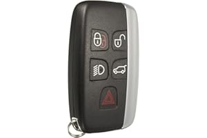 WANGCL Custodia Protettiva per Chiave in TPU Morbida per Telecomando Compatibile con Land Rover Discovery Sport Evoque Aurora Jaguar XF XJ XJL XEL XFL F-Pace 5 Pulsanti (Argento)