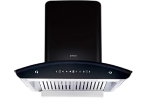 Elica 60 cm 1425 m3/hr Autoclean Kitchen Chimney with 15 Years Warranty (WD TBF HAC 60 MS NERO, 2 Baffle Filters, Touch + Mot