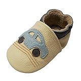 Große Schuhe für neues Kleinkind, elastische Verschluss und gebürstetem Ledersohle halten Schuhe leicht anziehen und bleiben auf gut Baby Füße, nicht abrutschen.