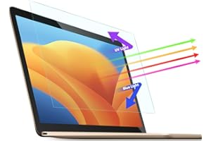 PYS Pack of 2 Anti Blue Light Protective Film for MacBook Air 13 Inch (2018 2019 2020 M1) MacBook Pro 13 Inch (M2 M1 2016-2022) 13.3 Inch Laotop 16: 10 Eye Anti-Glare Filter