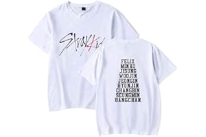 Flyself unisex Kpop Stray dzieci letnia koszulka bawełniana z krótkim rękawem bluzka topy dla mężczyzn kobiet