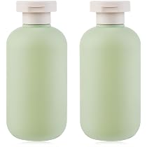 Flacons Rechargeables VASANA Lot De 3 - 300ml Transparent - Bouchon à Rabat Pour Cosmétiques