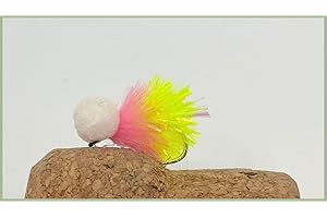 JUST CATCH Barbless Candy Booby Blob - UV Tail, Trout Flies, Size 10 Blob Flies, Top selling Indicator Flies