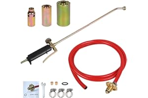 SANHESHUN Butane Propane Gas Kit, Multi Purpose Roofers Heating Brazing Torch Weed Blow Burner Plumbers Kit with 3 Nozzle, 3.2cm, 4cm & 5cm + 2m Gas Hose