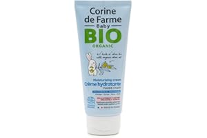 Corine de Farme - Crème Hydratante Parfumée Bio pour Bébé dès la Naissance - à l'Huile d'Olive Bio et au Beurre de Karité Bio - Convient aux Peaux Sensibles - Fabriquée en France