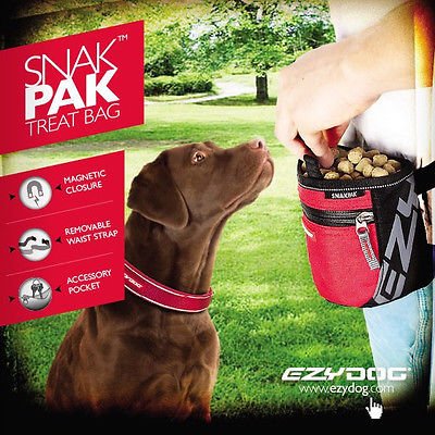 EzyDog-High-Quality-SnakPak-Puppy-Dog-Training-Treat-Bag-Pouch-Magnetic-Closure-Black