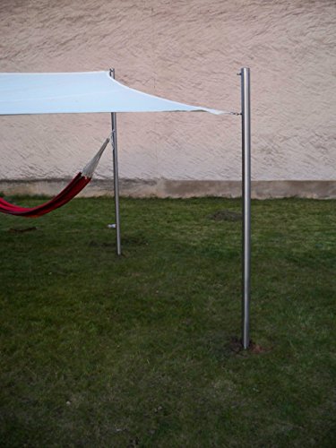 Sonnensegelmast Sonnensegel Sonnensegelpfosten Edelstahl 3m ∅60,3mm 6030/2-2 - 2