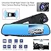 Produktbild Universal Small 4.3 Inch HD 1080P Night Vision In-Car Rear View Mirror Dash Cam DVR Recorder Dual Lens Camera UK