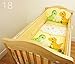 6 Pcs Nursery Baby Cot Bedding Set, All-round Bumper 360cm, 120x60cm - Pattern 18