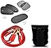 Auto Pearl - Combo Of - Car 500 Amp Heavy Duty Jumper Booster Cables , Chipkoo Sun Shade Curtain Black Set of 5 And Semi Cylindrical Car Bin Dustbin RS.1090.00