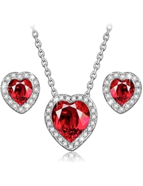 LADY COLOUR - Leidenschaft der Liebe - Schmuck Set Damen mit Kristallen von SWAROVSKI® - Kristallherz Kollektion