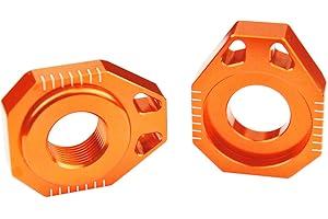 SCAR Tendeurs de chaine Roue Compatible avec KTM EXC TPI EXCF 125 150 250 300 350 450 02-23 - Orange