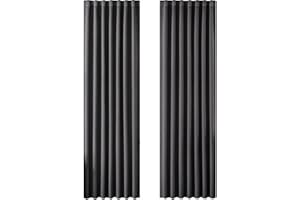 Joydeco Cortinas 2 Piezas Opacas Blackout Antiruido Dormitorio Salon Modernas Cortina Separador de Ambientes Acustica Cocina Gris Oscuro 2 X 228 X 167