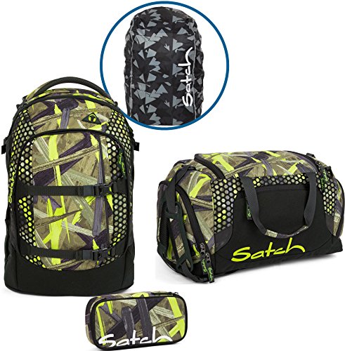 Preisvergleich Produktbild Satch Schulrucksack-Set 4-tlg Pack Jungle Lazer 9H7 jungle lazer